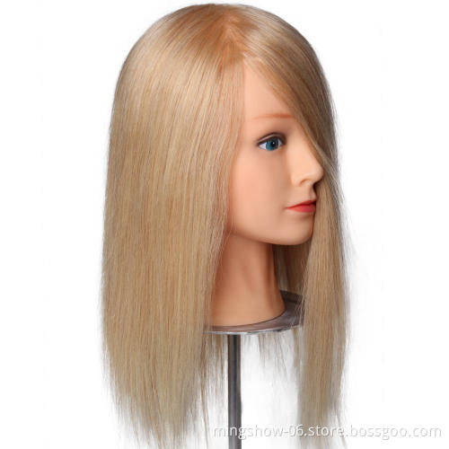 Cheap training head human hair 100 hairstyle head training for hairdresser
